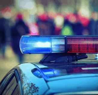 Police lights one would see if they drove under the influence 